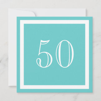 Invitación a la fiesta de cumpleaños 50 - Aqua