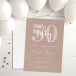 Invitación a la fiesta de cumpleaños 50 de la mini<br><div class="desc">Esta minimalista tipografía de 50 años es ideal para una fiesta de cumpleaños moderna. El diseño es sencillo y cuenta con una tipografía clásica de estilo moderno. Personalizable en cualquier color. Mantenga el diseño minimalista y elegante, tal como está, o lo personalice añadiendo sus propios gráficos y obras de arte....</div>