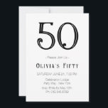 Invitación a la fiesta de cumpleaños 50 de Retro G<br><div class="desc">Invitación a la fiesta de cumpleaños 50 de Retro Glam. Personalice fácilmente con los detalles de su personalizado.</div>