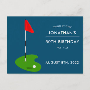 Invitación a la fiesta de cumpleaños 50 del Golf