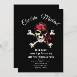 Invitación a la fiesta de cumpleaños 50 del pirata