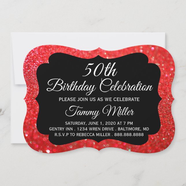 Invitación a la fiesta de cumpleaños 50 del Purpur (Anverso)
