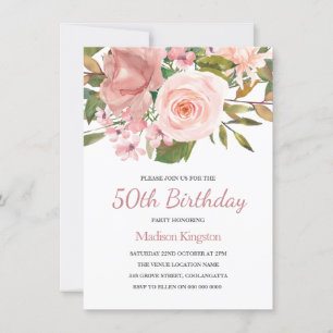 Invitación a la fiesta de cumpleaños 50 del Rosa r