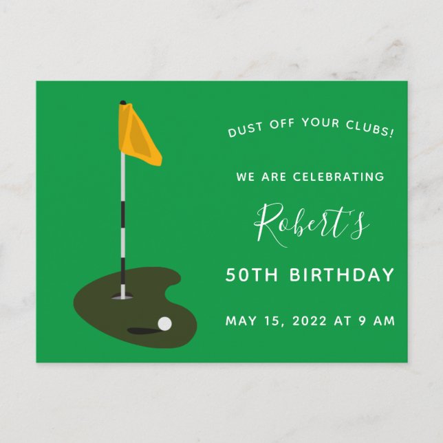 Invitación a la Fiesta de Cumpleaños 50 del Torneo (Anverso)