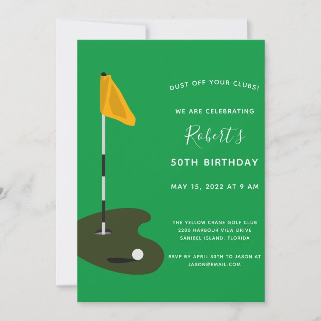 Invitación a la Fiesta de Cumpleaños 50 del Torneo (Anverso)
