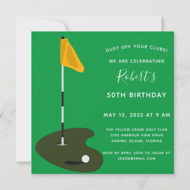Invitación a la Fiesta de Cumpleaños 50 del Torneo (Anverso)