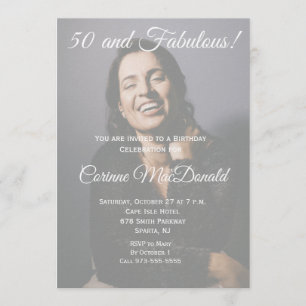 Invitación a la Fiesta de Cumpleaños 50 y Fabuloso