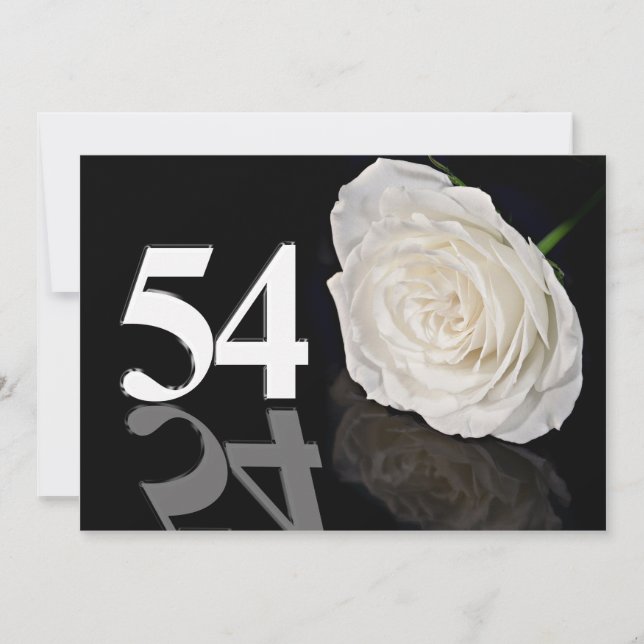 Invitación a la fiesta de cumpleaños 54 años (Anverso)