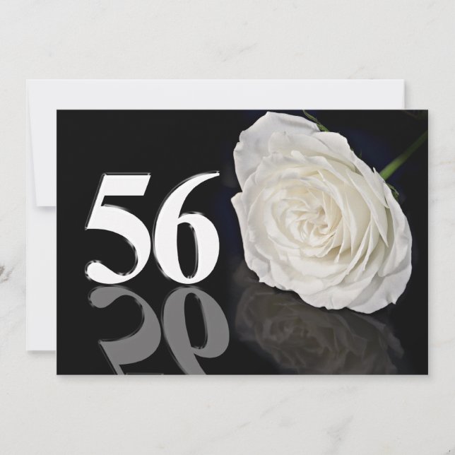 Invitación a la fiesta de cumpleaños 56 años (Anverso)