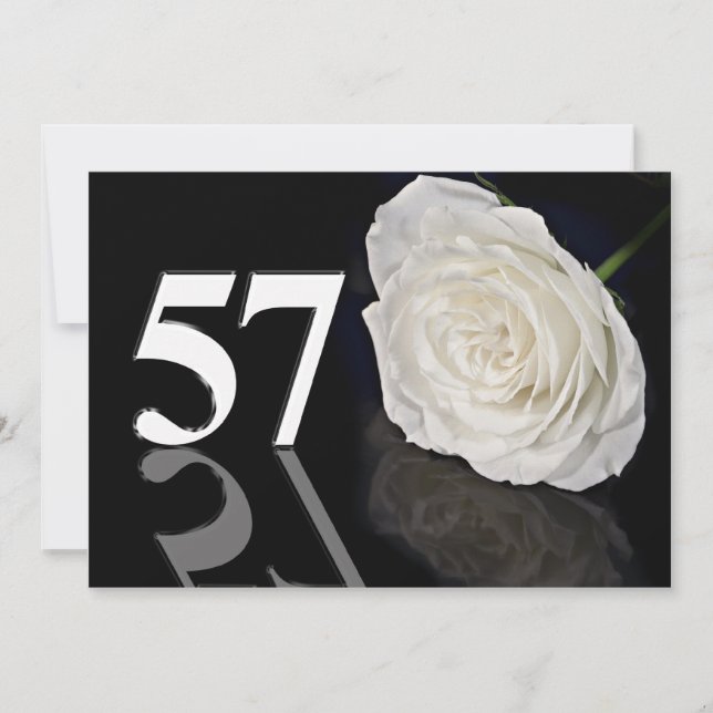 Invitación a la fiesta de cumpleaños 57 años (Anverso)