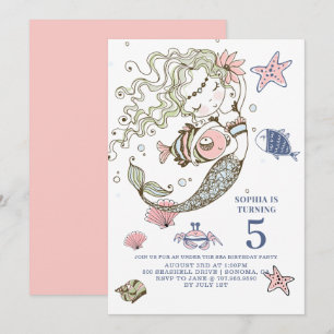 Invitación a la fiesta de cumpleaños 5 de la siren