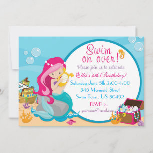Invitación a la fiesta de cumpleaños 5 X 7