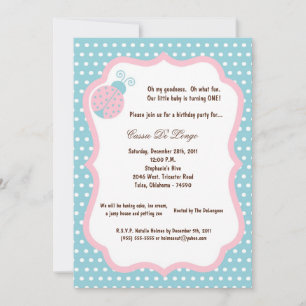 Invitación a la fiesta de cumpleaños 5x7 de Blue L