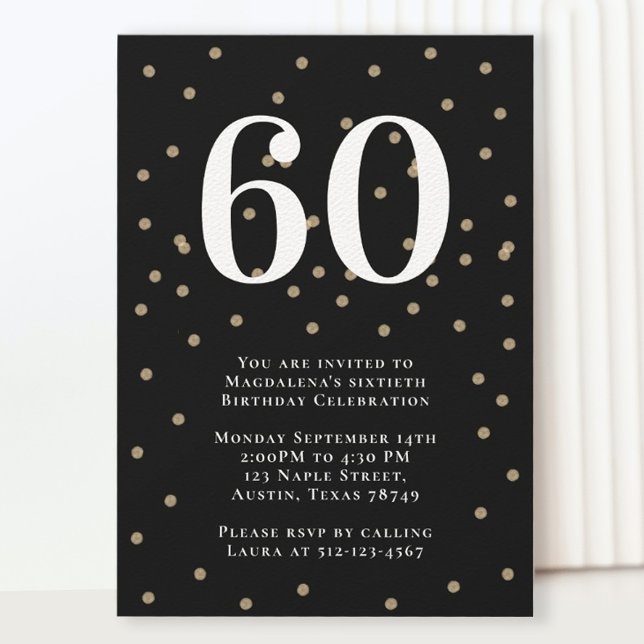 Invitación a la fiesta de cumpleaños 60 (Subido por el creador)