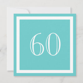 Invitación a la fiesta de cumpleaños 60 - Aqua