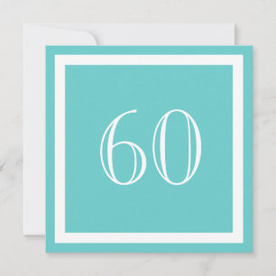 Invitación a la fiesta de cumpleaños 60 - Aqua