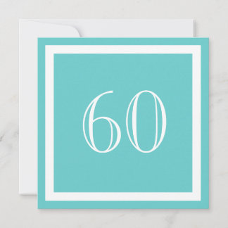 Invitación a la fiesta de cumpleaños 60 - Aqua