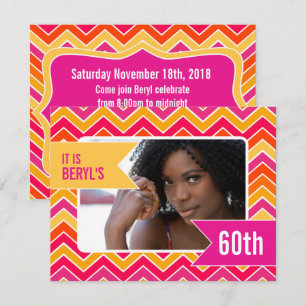 Invitación a la fiesta de cumpleaños 60 de Chevron