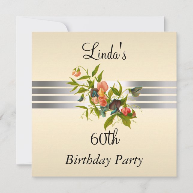 Invitación a la fiesta de cumpleaños 60 de Cream (Anverso)