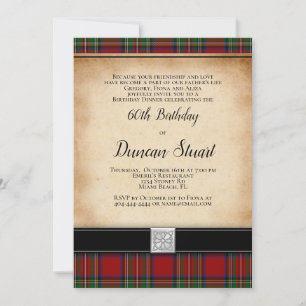Invitación a la fiesta de cumpleaños 60 de Royal S