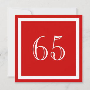 Invitación a la fiesta de cumpleaños 65 - Rojo