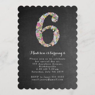Invitación a la fiesta de cumpleaños 6 de los Chic