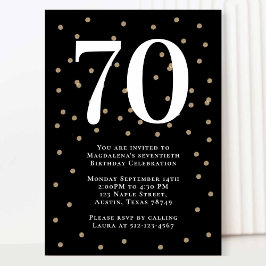 Invitación a la fiesta de cumpleaños 70