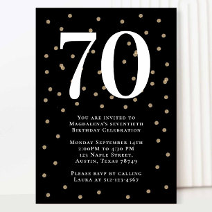 Invitación a la fiesta de cumpleaños 70