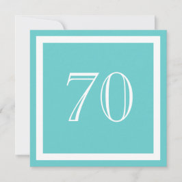 Invitación a la fiesta de cumpleaños 70 - Aqua