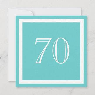 Invitación a la fiesta de cumpleaños 70 - Aqua