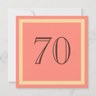 Invitación a la fiesta de cumpleaños 70 - Salmon C