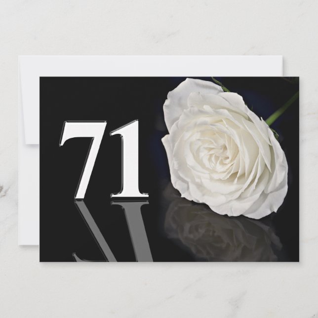 Invitación a la fiesta de cumpleaños 71 años (Anverso)