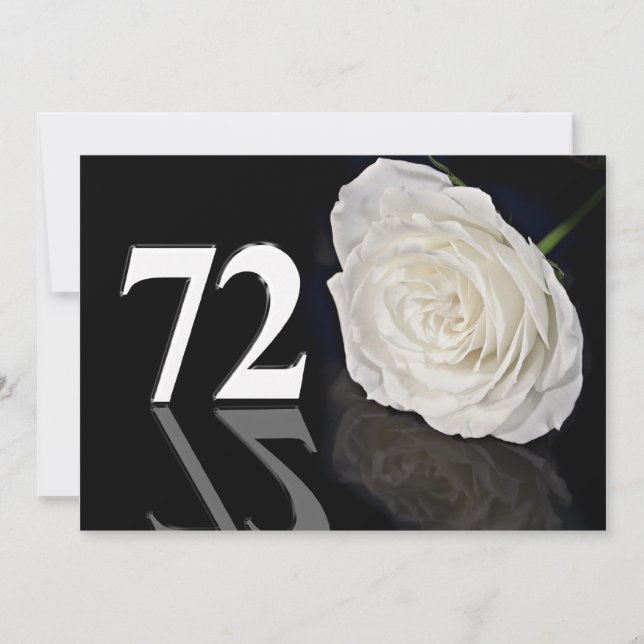 Invitación a la fiesta de cumpleaños 72 años (Anverso)