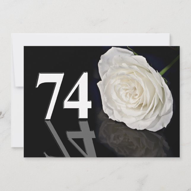 Invitación a la fiesta de cumpleaños 74 años (Anverso)