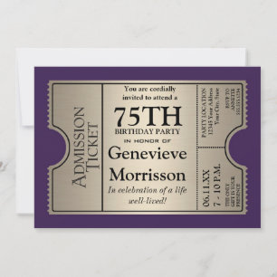Invitación a la fiesta de cumpleaños 75º estilo bo