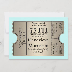 Invitación a la fiesta de cumpleaños 75º estilo bo