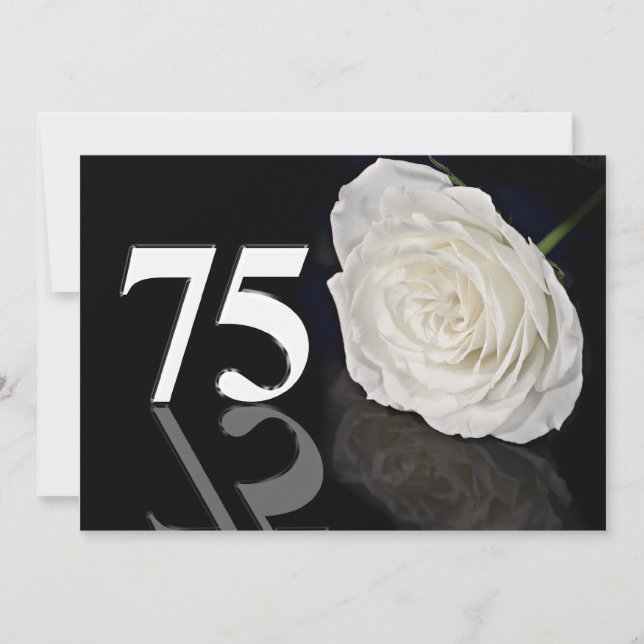 Invitación a la fiesta de cumpleaños 75 años (Anverso)
