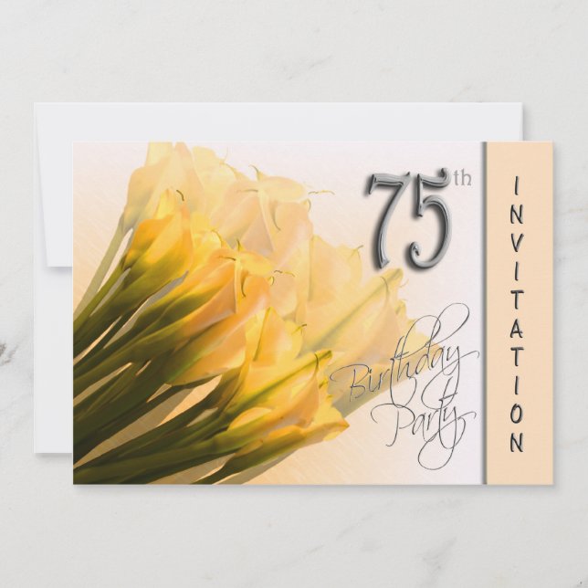 Invitación a la fiesta de cumpleaños 75 - Calla Li (Anverso)