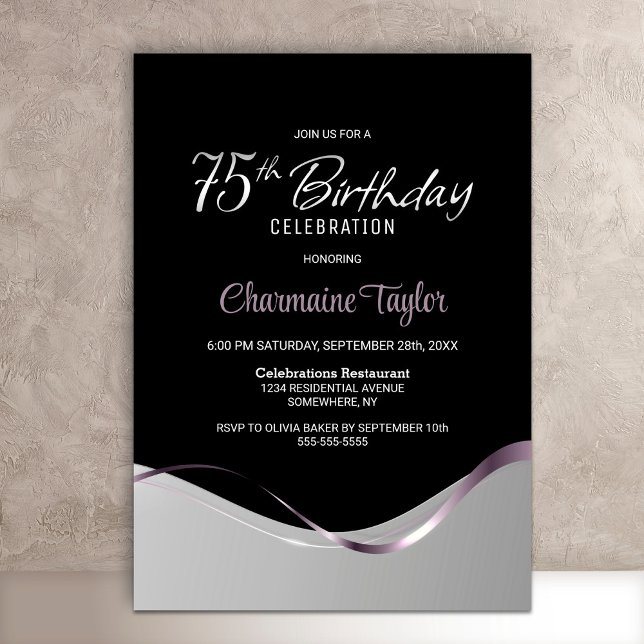 Invitación a la fiesta de cumpleaños 75 de Black S (Subido por el creador)