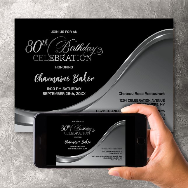 Invitación a la fiesta de cumpleaños 80 de Black S (Subido por el creador)