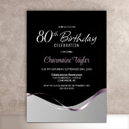 Invitación a la fiesta de cumpleaños 80 de Black S