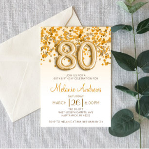 Invitación a la fiesta de cumpleaños 80 de Purpuri
