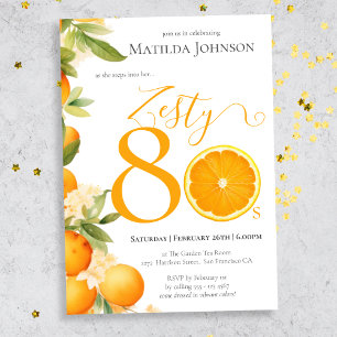Invitación a la fiesta de cumpleaños 80 de Zesty N