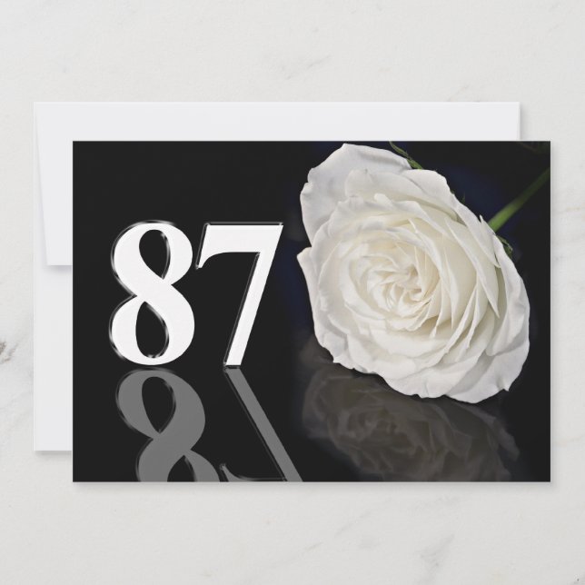 Invitación a la fiesta de cumpleaños 87 años (Anverso)