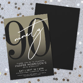 Invitación a la fiesta de cumpleaños 90 de Modern 