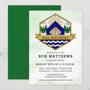 Invitación a la fiesta de cumpleaños 90 de Rustic