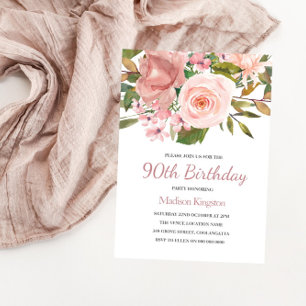 Invitación a la fiesta de cumpleaños 90 del Rosa r