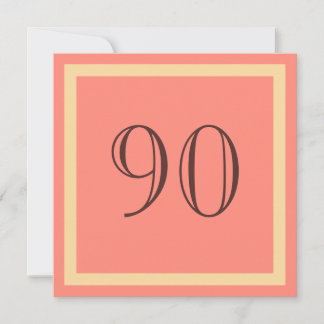 Invitación a la fiesta de cumpleaños 90 - Salmon C