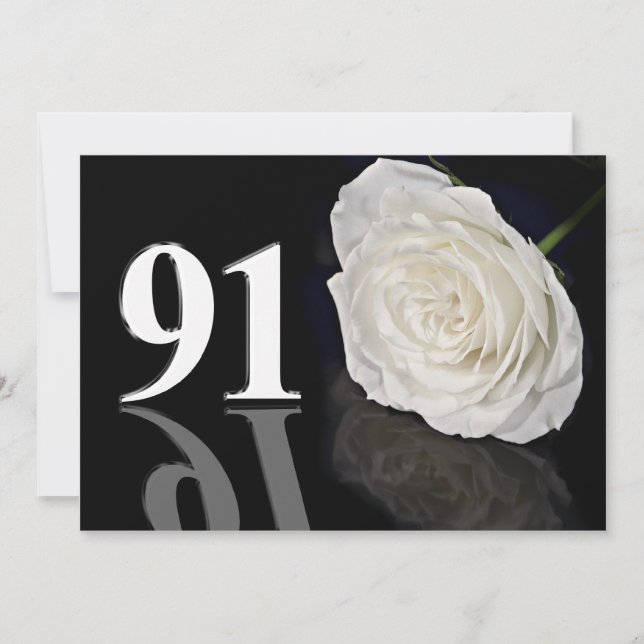 Invitación a la fiesta de cumpleaños 91 años (Anverso)