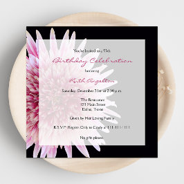 Invitación a la fiesta de cumpleaños 95 Gerbera Da